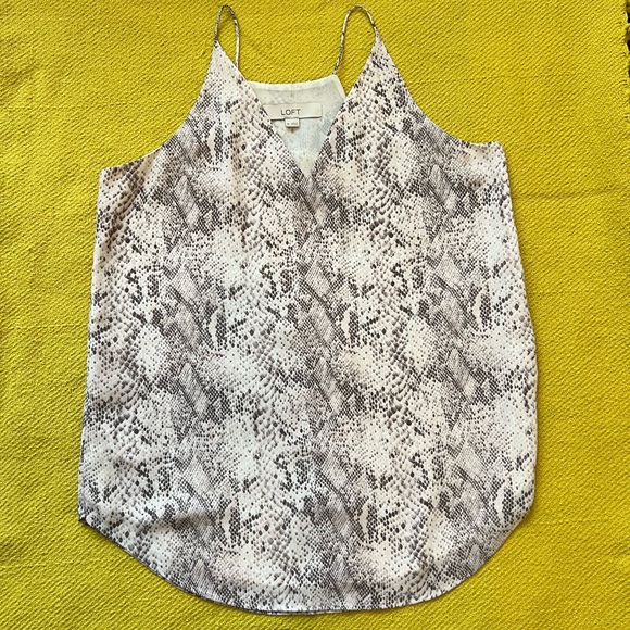 LOFT strappy cami, size XS, grey/white - Picture 1 of 2